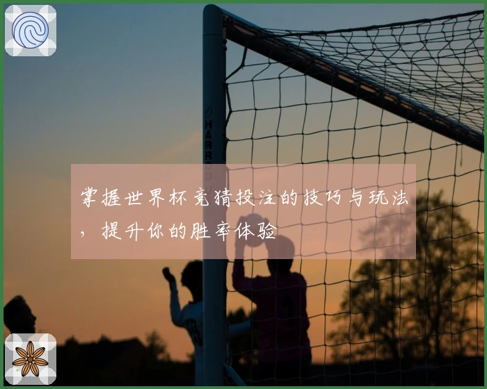 掌握世界杯竞猜投注的技巧与玩法，提升你的胜率体验